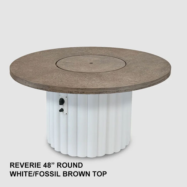 Riverie 48" Relic Grey Top Round Fire Table by Outdoor Great Room - Image 5